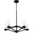 Quoizel Villa 5 Light Chandelier, Earth Black/Clear