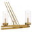 Quoizel Valens 6 Light Chandelier Light, Aged Brass/Clear Reeded