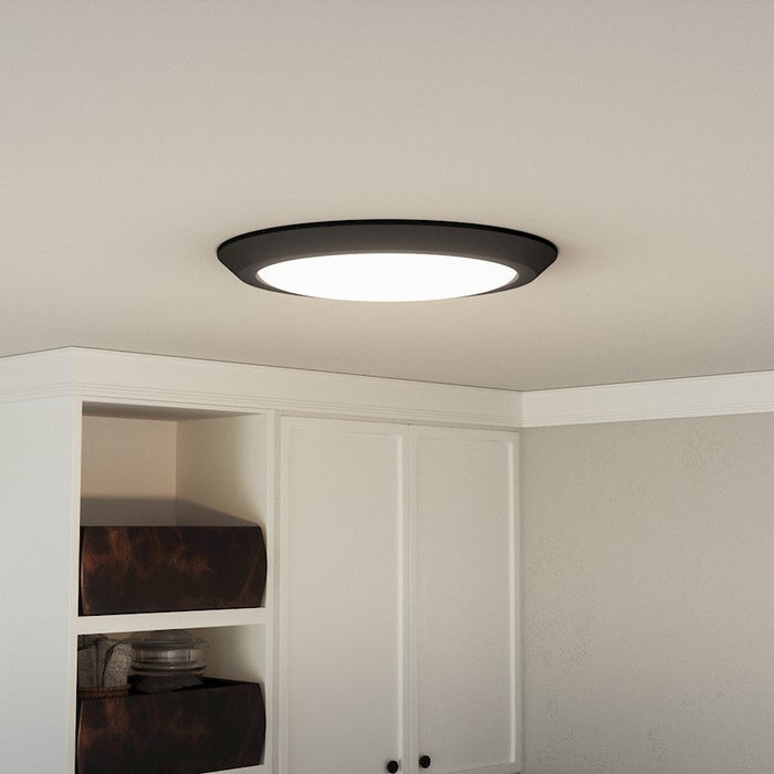 Quoizel Verge 12" Flush Mount, Earth Black - VRG1612EK