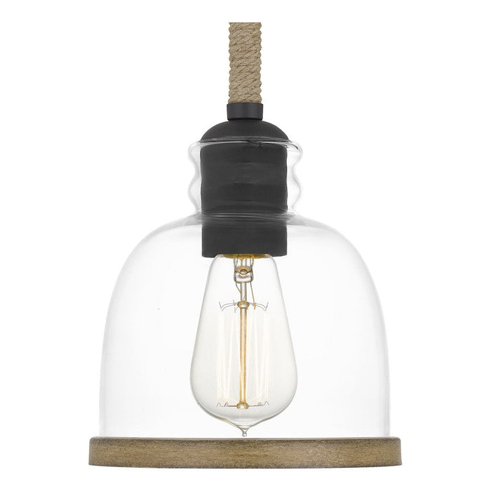 Quoizel Wagner 1 Light Mini Pendant, Matte Black