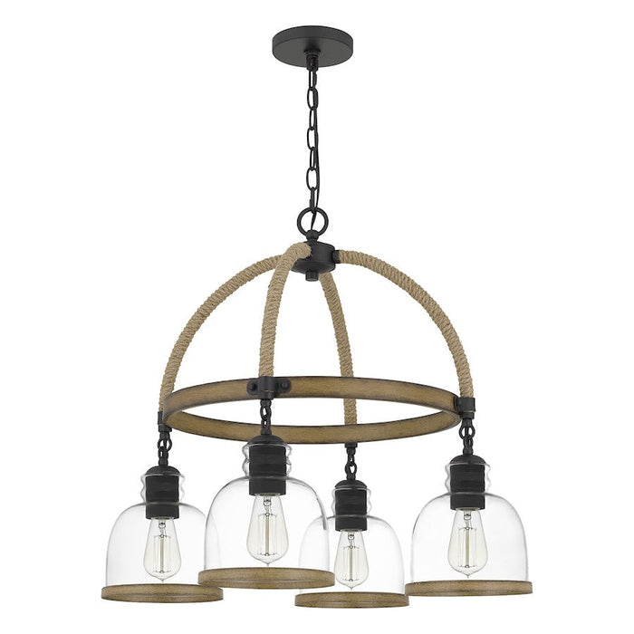 Quoizel Wagner 4 Light Chandelier, Matte Black