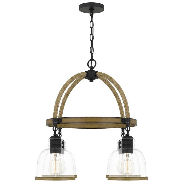 Quoizel Wagner 4 Light Chandelier, Matte Black