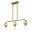 Quoizel Webster 3 Light Chandelier Light, Weathered Brass/Clear