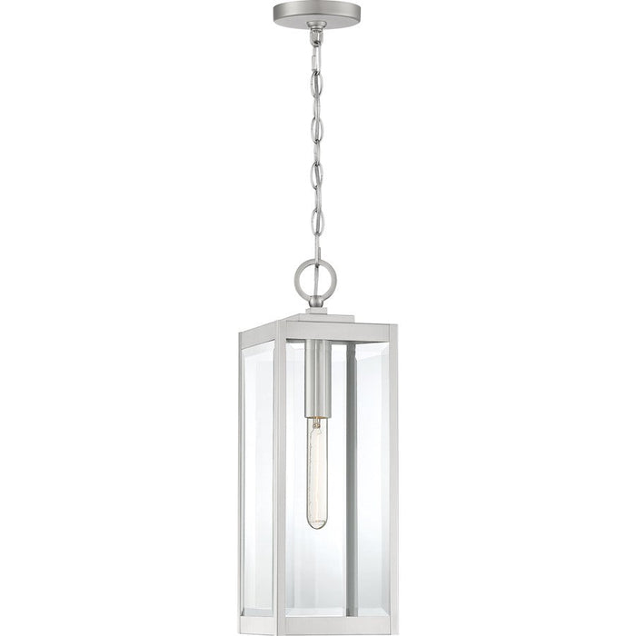 Quoizel Westover 1 Light Mini Pendant, Stainless Steel/Clear Beveled - WVR1507SS