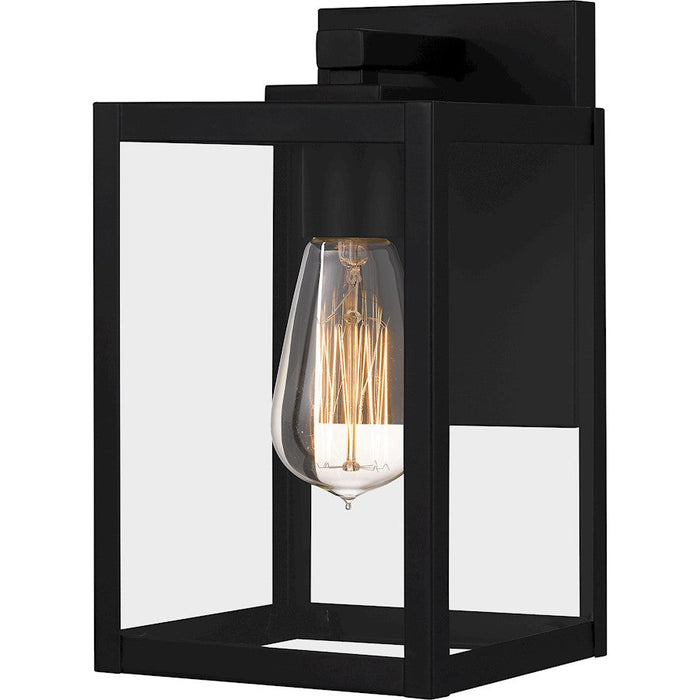 Quoizel Westover 1 Light Outdoor Lantern, Earth Black/Clear