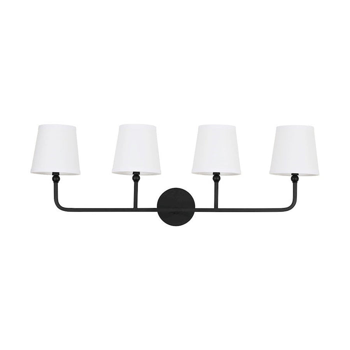 OPEN BOX ITEM: Capital Lighting Dawson 4-Light Vanity, Black - 119341MB-674