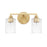 OPEN BOX ITEM: Capital Lighting 2 Light Vanity, Capital Gold - 120521CG-422