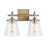 OPEN BOX ITEM: Capital Lighting 2 Light Vanity, Aged Brass/Seeded - 139122AD-496