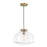 OPEN BOX ITEM: Capital Lighting Dillon 1 Light Pendant in Brass/Clear - 342711AD