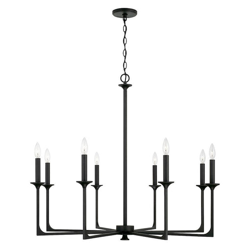 OPEN BOX ITEM: Capital Lighting Clint 8 Light Chandelier, Black Iron - 437381BI