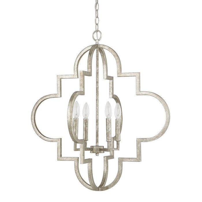 OPEN BOX ITEM: Capital Lighting Ellis 4-LT Pendant, 26", Silver - 4542AS