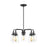 Sea Gull Belton 5 Light 52" Chandelier, Black/Clear Seeded - 3114505-112