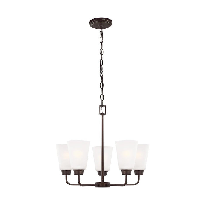 Sea Gull Lighting Kerrville 5 Light Chandelier, Bronze/Satin - 3115205-710