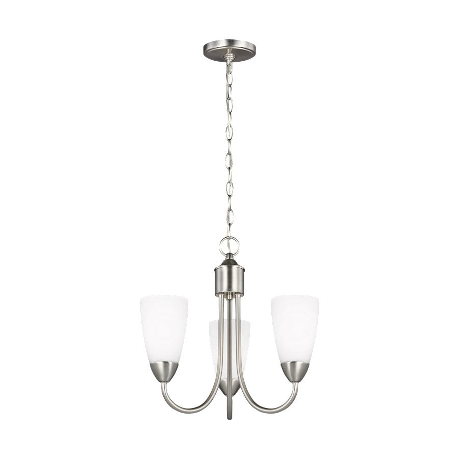 Sea Gull Lighting Seville ThreeLight Chandelier, Nickel/Etched - 3120203EN3-962