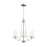 Sea Gull Robie 3 Light Chandelier, Brushed Nickel/Etched/White - 3121603-962