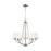 Sea Gull Robie 5 Light Chandelier, Brushed Nickel/Etched/White - 3121605-962