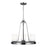 Sea Gull Kemal 3 Light Chandelier, Brushed Nickel/Etched/White - 3130703-962