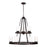 Sea Gull Kemal 9 Light 29" Chandelier, Burnt Sienna/Etched/White - 3130709-710