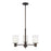 Sea Gull Norwood 3 Light Chandelier, Burnt Sienna/Clear Satin - 3139803-710