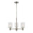 Sea Gull Norwood 3 Light Chandelier, Nickel/Clear Satin - 3139803-962