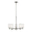 Sea Gull Norwood 5 Light Chandelier, Nickel/Clear Satin - 3139805-962