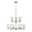 Sea Gull Norwood 9 Light Chandelier, Nickel/Clear Satin - 3139809-962