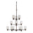 Sea Gull Norwood 12 Light Chandelier, Burnt Sienna/Clear Satin - 3139812-710