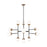 Sea Gull Lighting Cafe 12 LT Large Chandelier, Brass/Etched/White - 3187912-848