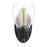 Sea Gull Lighting Belton 1 Light Sconce, Black/Clear Seeded - 4114501-112