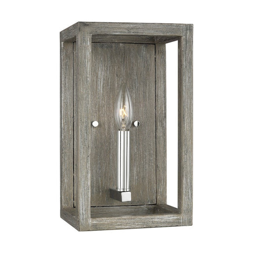 Sea Gull Lighting Moffet St 1 Light Sconce, Pine/Chrome - 4134501-872