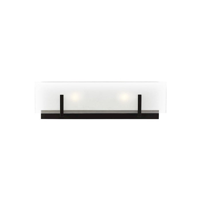 Sea Gull Lighting Syll 2 Light Bath, Black/Clear Satin - 4430802-112