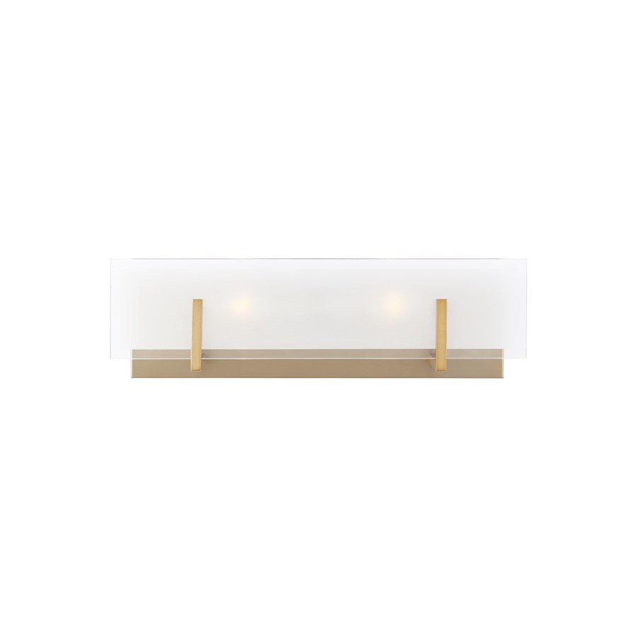 Sea Gull Lighting Syll 2 Light Bath Vanity, Satin Brass - 4430802-848