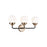 Sea Gull Lighting Cafe 3 Light Wall/Bath, 60W, Bronze/Etched/White - 4487903-848