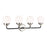 Sea Gull Lighting Cafe 4 Light Wall/Bath, 60W, Nickel/Etched/White - 4487904-962