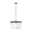 Sea Gull Lighting Mellita 6 Light Pendant, Midnight Black/Satin - 5102506-112