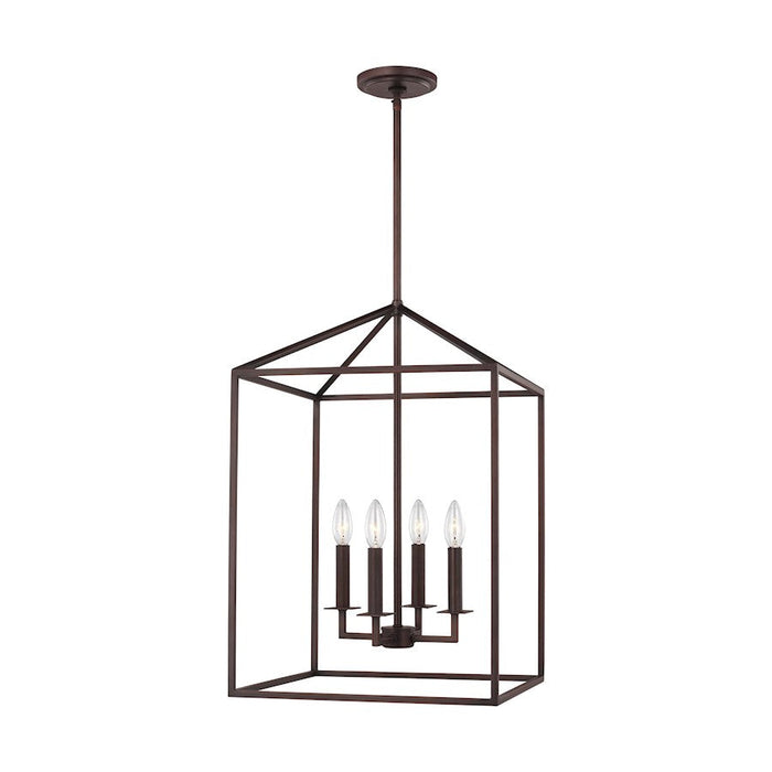 Sea Gull Lighting Perryton 4 Light 16" Pendant, Bronze - 5115004-710