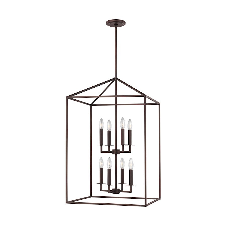 Sea Gull Lighting Perryton 8 Light 19" Pendant, Bronze - 5115008-710