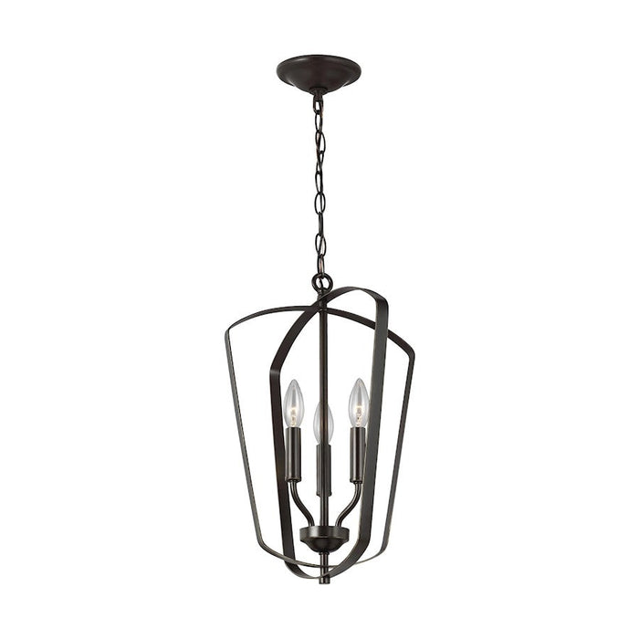 Sea Gull Lighting Romee Small 3 Light Hall/Foyer, Burnt Sienna - 5134903-710