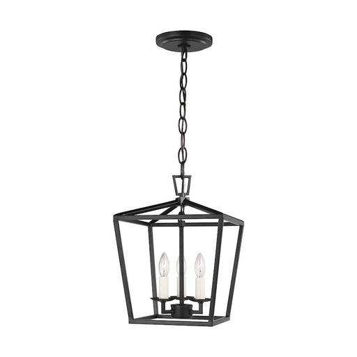 Sea Gull Lighting Dianna 3 LT Mini Lantern, Midnight Black - 5192603-112