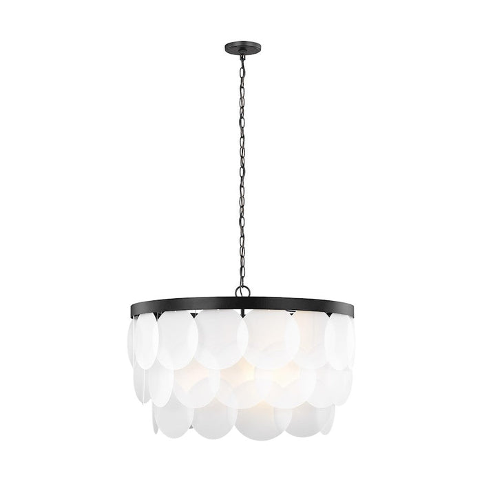 Sea Gull Lighting Mellita 8 Light Pendant, Midnight Black/Satin - 5202508-112