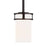 Sea Gull Robie 1 Light Mini-Pendant, Burnt Sienna/Etched/White - 6121601-710