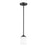 Sea Gull Kemal 1 Light Mini-Pendant, Midnight Black/Etched/White - 6130701-112