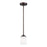 Sea Gull Kemal 1 Light Mini-Pendant, Burnt Sienna/Etched/White - 6130701-710