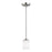 Sea Gull Kemal 1 Light Mini-Pendant, Brushed Nickel/Etched/White - 6130701-962