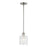 Sea Gull Norwood 1 Light Mini-Pendant, Nickel/Clear Satin - 6139801-962