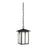 Sea Gull Tomek 1 Light Outdoor Pendant, Black/Etched/White Inside - 6252701-12