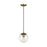 Sea Gull Lighting Leo-Hanging Globe 8.5" 1 LT Pendant, Brass/Clear - 6501801-848