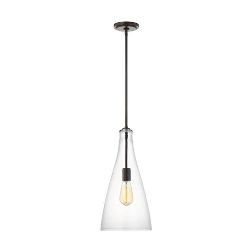 Sea Gull Lighting Arilda 1 Light Pendant, Bronze/Clear - 6537001-710