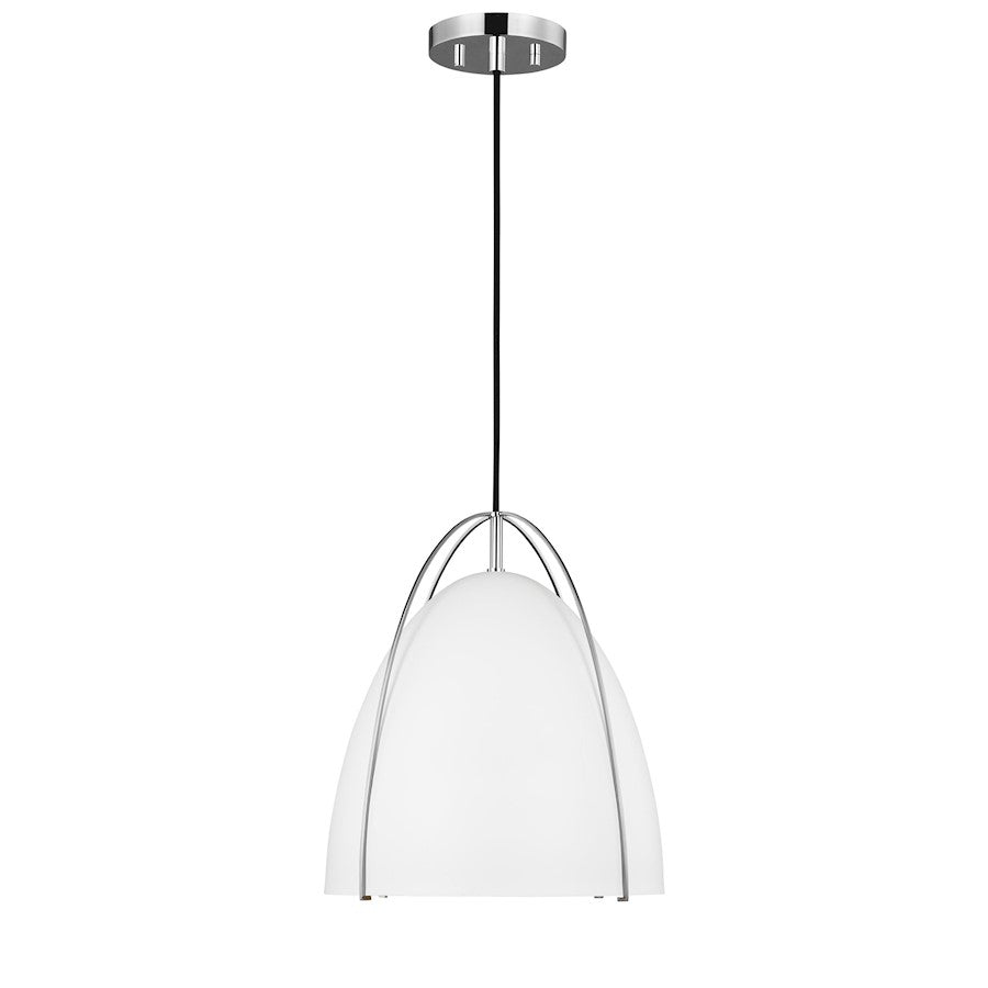 Sea Gull Lighting Norman 1 Light Pendant, Chrome - 6551801-05