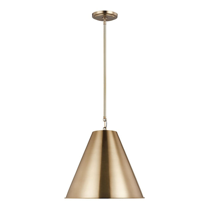 Sea Gull Lighting Gordon 1 LT Small Pendant, Brass/Brass - 6585101-848